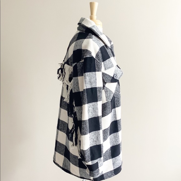 Anthropologie Leonie Fringed Shirt Jacket Shacket - Picture 11 of 11